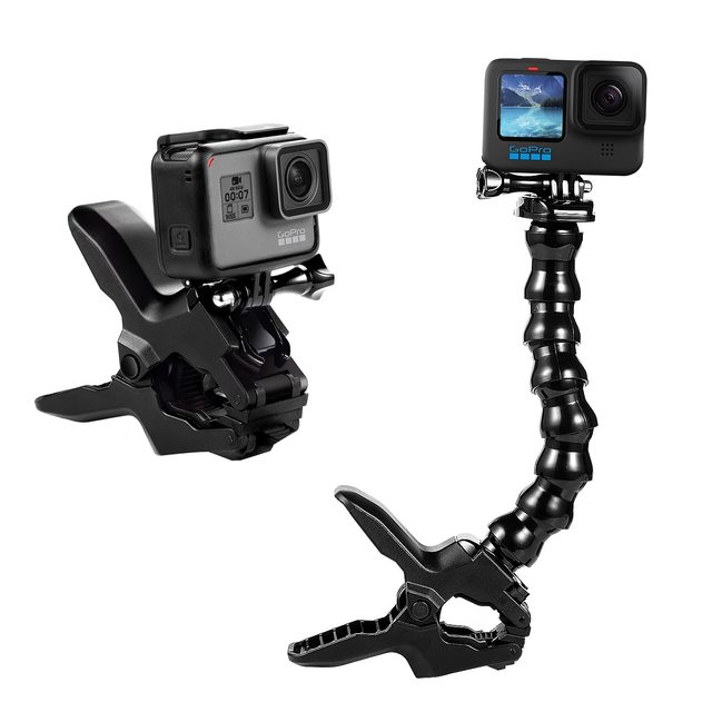 Jaws Flex Clamp Mount Gooseneck Mount for GoPro Hero DJI Osmo Arlo Action Camera.