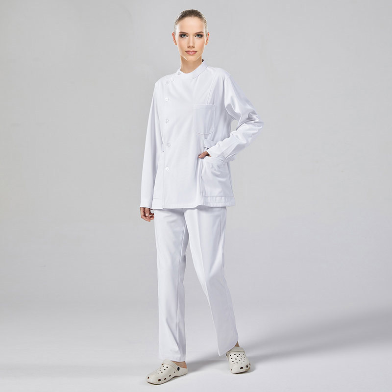 Women's white asymmetrical collar long sleeve thin top