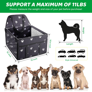 Asiento Elevador Portátil para Mascotas, Transpirable, Reforzado, con Cinturón de Seguridad, Estable para Viajes - Product Image 3