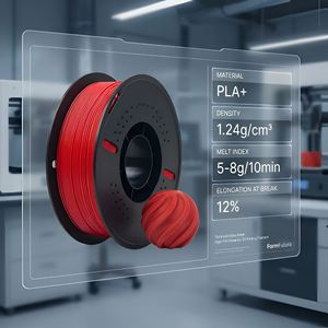 Filamento PLA+ Rojo Chino al Precio Más Bajo, 1.75mm 1kg, Venta al Por Mayor Directa de Fábrica, Material de Impresión 3D Económico PLA Plus - Product Image 2