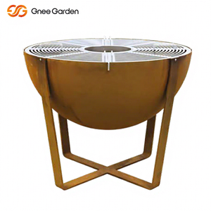 Parrilla Vertical para Leña de Acero Corten para Exteriores, Encendido Automático, Altura Ajustable, Diseño Plegable, Estilo Moderno Premium, CE - Product Image 1
