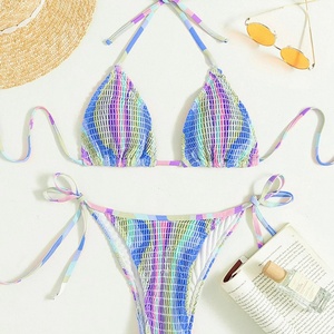 Ensemble de maillots de bain personnalisés à dos ouvert, string, vêtements de plage, bikinis pour jeunes filles, ensemble deux pièces, ensemble de bikinis personnalisés à vendre - Product Image 4