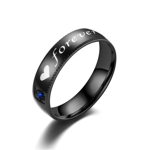 Nuovi uomini donna <span class=keywords><strong>cristallo</strong></span> <span class=keywords><strong>diamante</strong></span> smerigliato oro riempito Love You Forever Couple Ring - Product Image 6