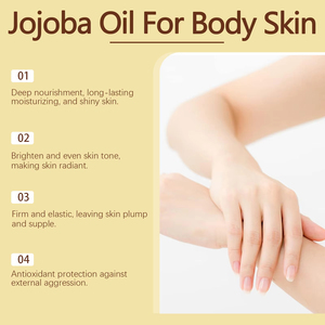 Aceite esencial de jojoba puro natural prensado en frío crudo a granel para masaje corporal de vello de piel facial para todo tipo de piel - Product Image 3