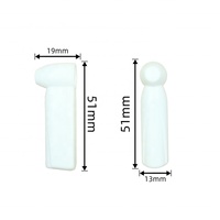 100 pièces d'étiquettes rigides EAS blanches de 51 mm AM-XLT51W 58 kHz en ABS, étiquettes de sécurité pour magasin de détail, anti-vol en magasin, E-Bit