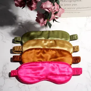 Natural Organic 20*9,5 cm Verschiedene Farben Mulberry Silk Sleep Eye Mask für Frauen Neue einfarbige Seiden augen abdeckung