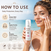 Private Label Melkzonnebrandcrème Hydraterende Verzorgende Huid Zonnebrandcrème Aangepaste Formule Aangepaste Verpakking