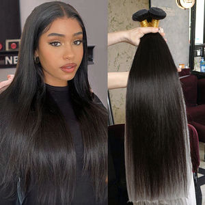 Expédition immédiate, vente en gros directe usine, cheveux brésiliens 100% naturels, qualité Remy, lisses ou ondulés, 10 à 30 pouces, double trame, toutes couleurs - Product Image 3