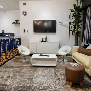 Mesa de Centro Cuadrada de FRP de Doble Capa, Moderna, Brillante, de Fibra de Vidrio, con Estante de Almacenamiento Abierto, Color Personalizado, Fácil de Limpiar - Product Image 5