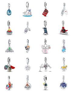 หูฟังบลูทูธ กาแฟ เบียร์ กีตาร์ จี้ห้อยประดับ ลูกปัด DIY เครื่องประดับ สร้อยข้อมือ อุปกรณ์เสริม เซอร์คอน ชุบทอง เงิน รูปหัวใจ - Product Image 2