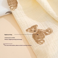 Couverture d'emmaillotage 4 couches en mousseline 100 % coton, certifiée OEKO-TEX CPC REACH, respirante, imprimé animal personnalisé, vente en gros, usine OEM ODM