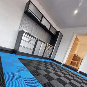 Piso Laminado Estilo Moderno Tapete Antiderrapante Plástico PVC Azulejos para Garagem Piso de Lavagem de Carros - Product Image 2