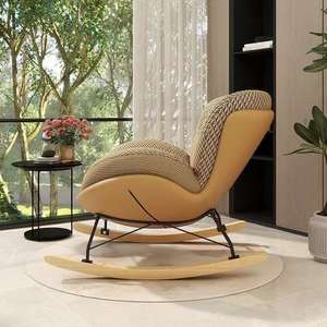 Fauteuil inclinable à bascule moderne de luxe nordique pour salon, canapé de relaxation individuel rembourré pour chambre à coucher, mobilier de détente pour adulte - Product Image 3