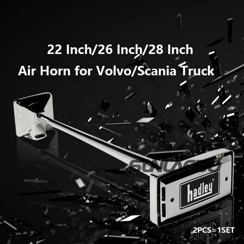 HTN - Tromba A Tubo Singolo Kit Altoparlanti Ad Aria Cromata Elettrica Cromata 150db 12v / 24v