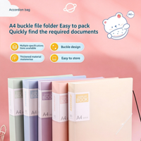 Pochette multi-pages A4 en PP, couleur Morandi, avec poches intérieures et rangement pour feuilles de test – Fournitures scolaires et de bureau