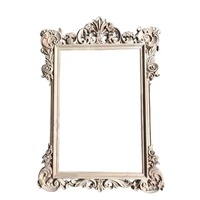 Cadres de miroir décoratifs en bois sculpté, design antique, écologiques, en bois massif, pour table ou salle de bain