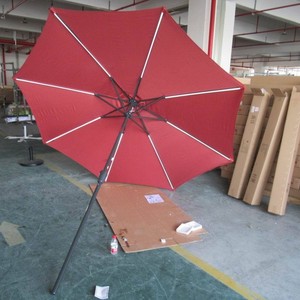 Parasol solaire à LED avec mât en aluminium de 3 m, pour jardin, terrasse, extérieur, avec lumière - Product Image 2