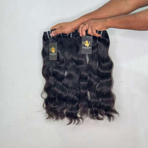 Extensiones de Cabello Humano Natural Temple con Cierre HD, Paquetes de Cabello Ondulado, Paquetes de Cabello Humano Natural Ondulado Temple Indio - Product Image 1