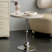Table d'appoint d'angle minimaliste moderne, table basse en acier inoxydable, écologique, durable, couleur personnalisable