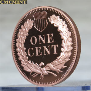 カスタム銅貨 1オンス .999 トロイ銅 インディアンヘッド ラウンドチャレンジコイン - Product Image 5