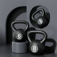 BalanceFrom Ensemble de 3 haltères kettlebell en vinyle à large poignée, 5 lb, design ergonomique et portable