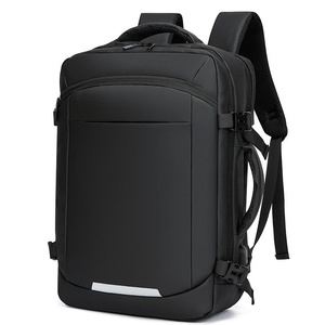 High-End Men's Large Capacity Laptop <b>Backpack</b> <b>Waterproof</b> Oxford Polyester Lining for Business Travel Commuting Portable Suitcase - Product Image 1