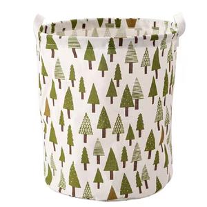 Venta al por mayor plegable de algodón y lino bolsa de lavandería y cestas de lona de gran capacidad cesto plegable organizador de almacenamiento con asa de pierna - Product Image 1