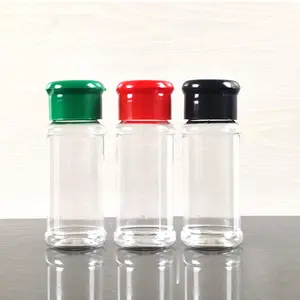 100ml Plastic Spice Garrafa Tempero Jar 4OZ Sal e pimenta Shaker