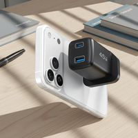 Chargeur mural électrique super rapide KYT 45W OEM UK Mini Logo Gan à double port avec QC3.0 et protection OTP pour