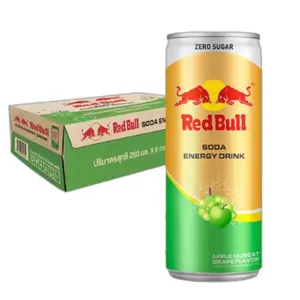 Thai original imported R*e*d B*u*l*l Green Apple Grape flavored Soda Bubble Water Vitamin Beverage energy drinks