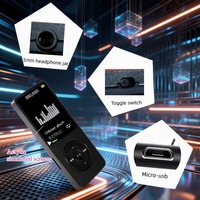 GNLing ZZ-27 64GB BT Mini Tragbarer MP3-Player mit Kopfhörern Ladekabel 1,8-Zoll-Acrylbildschirm USB 2.0 für Musik Hörbücher