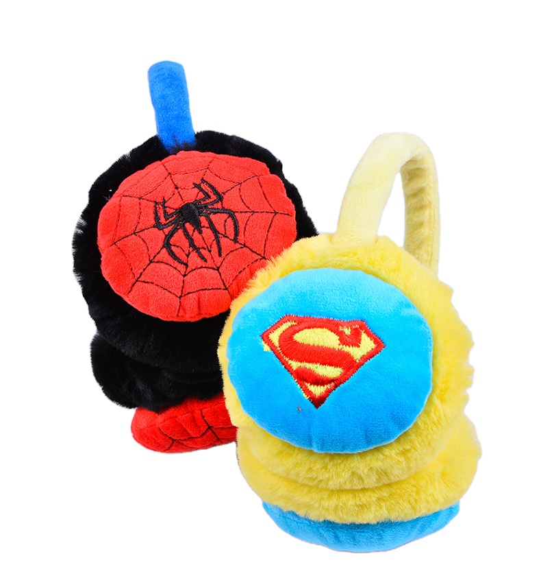 Горячая Распродажа Мультяшные Детские теплые наушники Супергерои однотонные Мягкие плюшевые наушники зимние теплые наушники