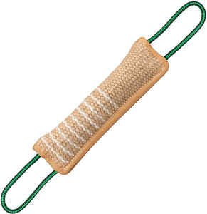 Alta calidad al por mayor perro mordedura tirón palo yute cáñamo juguete entrenador adecuado para <span class=keywords><strong>perros</strong></span> de trabajo mordedura tirón palo con 2 mango fuerte - Product Image 6