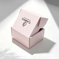 Großhandel Benutzerdefinierte Logo-Bedruckte Wellpappe-Versandkartons Hut-Kleidung-Schuh-Verpackung Rosa Versandkartons für Hüte