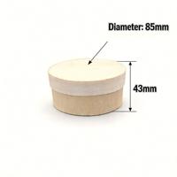Boîte ronde en bois biodégradable et écologique de 3,3 pouces, boîte d'emballage pour gâteau au fromage de qualité alimentaire, logo personnalisé