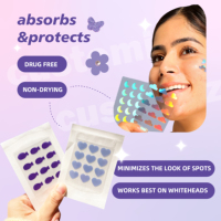 Patchs Hydrocolloïdes Scintillants pour Soins de la Peau, 12, 24 ou 36 Points, avec Huile d'Arbre à Thé pour le Visage