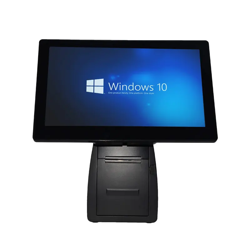 전문 Windows 태블릿 POS PC 하드웨어 터미널 청구 기계 80mm 열전사 프린터 새로운 터치 스크린 디스플레이 비즈니스 사용