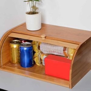 Food Storage Cake Home Kitchen Multifunction Practical Snack Restaurant <strong>Bread</strong> Box Dustproof Pastry Bamboo Clamshell <strong>Roll</strong> <strong>Top</strong> - Product Image 2