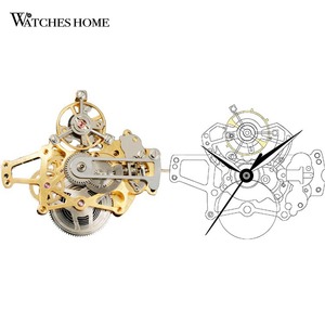 Movimento automatico a carica manuale JX.W3001 personalizzato con scheletro a cuore aperto dorato per fabbrica di orologi di lusso OEM - Product Image 1