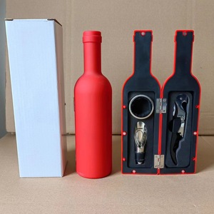 Kit cadeau d'accessoires pour le vin Kit d'ouverture de <span class=keywords><strong>tire</strong></span>-<span class=keywords><strong>bouchon</strong></span> pour bouteille verseur et <span class=keywords><strong>bouchon</strong></span> dans bouteille fantaisie cadeau de la Saint-Valentin noir - Product Image 5