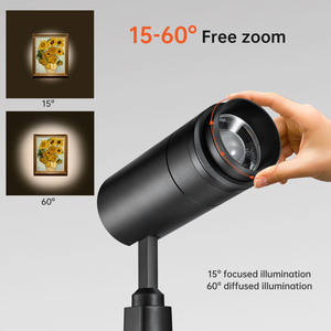 Luces LED Modernas con Chip COB, Zoom Ajustable, CRI97, Regulables, Tipos C/H/J, 20W/30W, Cuerpo Negro, para Galerías de Arte y Museos - Product Image 3