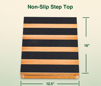 Planche inclinée réglable, planche en bois inclinée, 5 bandes antidérapantes, verrouillage multi-angles, pliable avec poignée, étirement des mollets