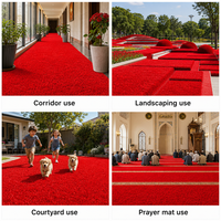 Gazon artificiel rouge de 20 mm pour cérémonies, mariages, événements, expositions, terrains de jeux scolaires, aires de jeux pour enfants, décoration de sol