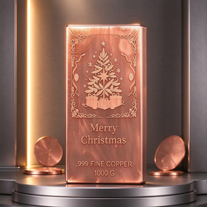 Barra de cobre de 1 kg para regalo de Navidad - Product Image 2