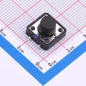 TS128TP 250gf 009 Tactile Switch SMD-4P,12x12mm Switch Single Pole Single Throw 2.5N Vertical Mount 12mm - Product Image 1