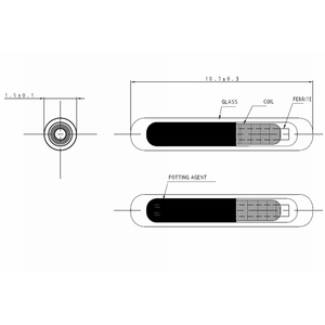 新的1.5x11mm毫米射频识别温度标签fdx-b 134.2千赫生物玻璃微芯片，用于动物温度传感器迷你芯片应答器，用于接入 - Product Image 5