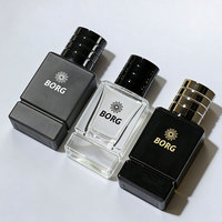 Botol Parfum Kotak Hitam Matte Mewah Tebal Berbahan Berkualitas Tinggi dengan Logo Kustom 30ml 50ml 100ml Kosong untuk Cologne, Dilengkapi Kotak