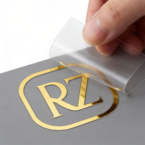 Étiquette métallique personnalisée pour sacs, autocollants métalliques 3D, logo en relief doré, promotions <span class=keywords><strong>de</strong></span> luxe, étiquette d'emballage - Product Image 2