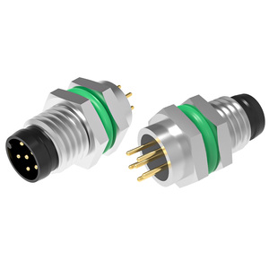 Cáp cảm biến M8 kết nối <span class=keywords><strong>6</strong></span> <span class=keywords><strong>pin</strong></span> thông tư Hàn phía trước gắn chặt Nam công nghiệp ổ cắm PCB bảng điều khiển gắn kết IP67 không thấm nước connectoof - Product Image 1