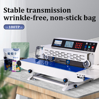 Machine de scellage horizontale électrique TEPPS 180TP pour sacs et pochettes en plastique avec codage jet d'encre et produits chimiques